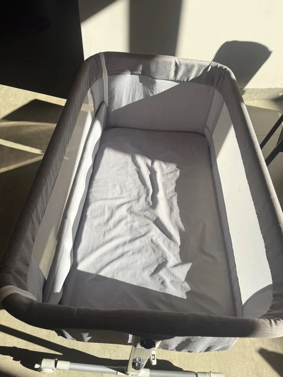 Berço Moisés Co-bed Cinza Kababy - novíssimo  - Foto 5