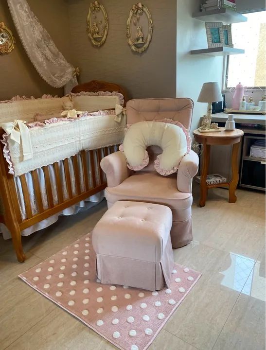 Berço Capitonê Tulipa Baby linha Luís XVII - Foto 5