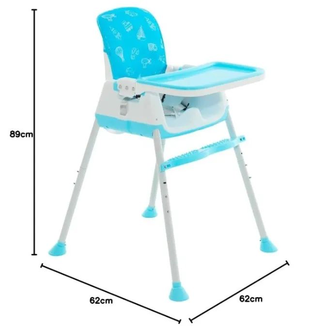 Cadeira de Alimentação Bebê Alta ou Portátil Zest Maxi Baby (Azul)  - Foto 4