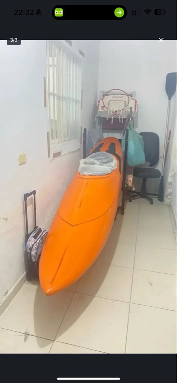 Caiaque esportivo/lazer de Fibra  para uma pessoa 