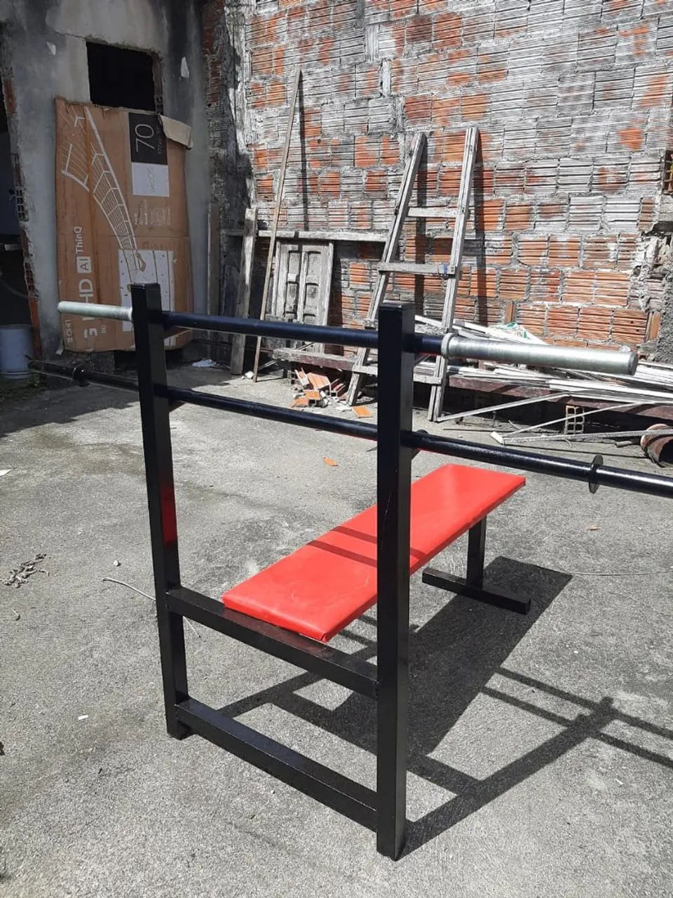 Banco de Supino com Suporte para Barra - Ideal para Treino