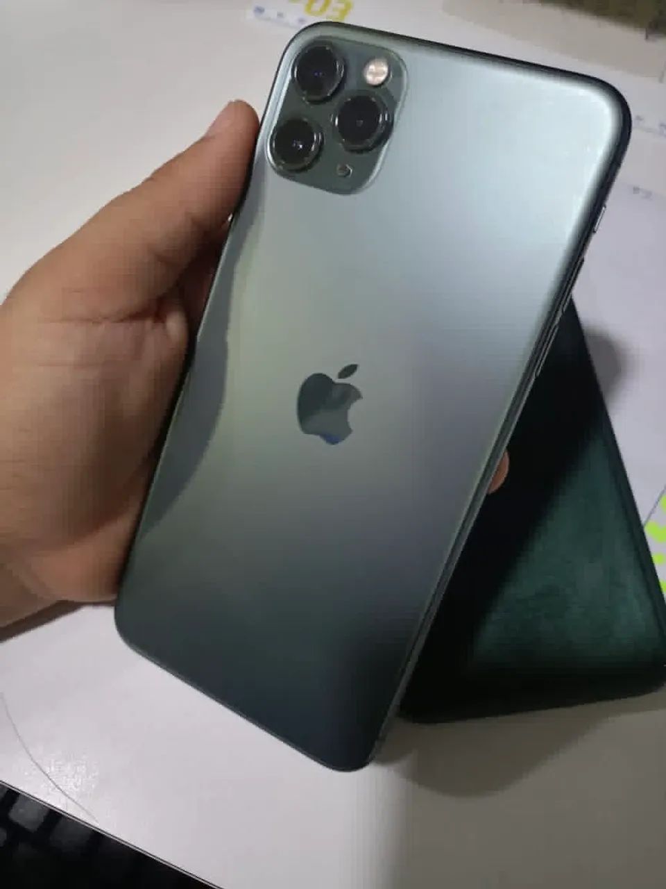 Iphone 11 pro max 256g verde meia-noite
