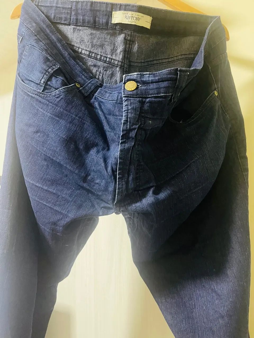 Calça Jeans Azul Escuro Masculina - Foto 4