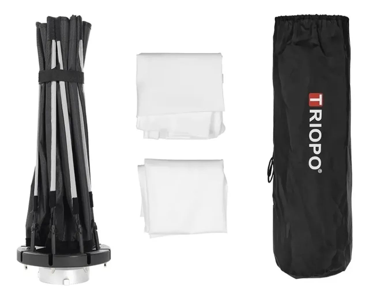 Octabox Triopo 120 cm Bowens + Grid + Bag - Estado impecável - Foto 6