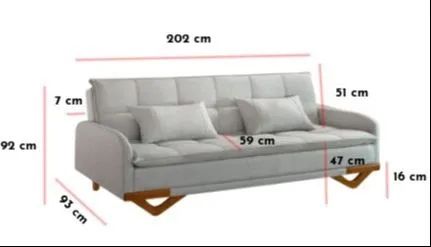 Sofá Cama Cannes 2,02m Linho SUPER OFERTA!  - Foto 2