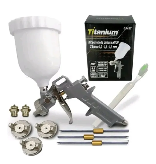 kit pistola pintura hvlp 3 bicos