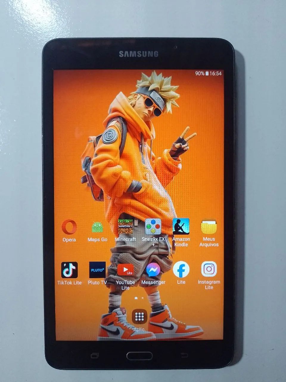 Samsung tablet com 300 jogos do Nintendo, aplicativo grátis de séries, filmes e jogos.