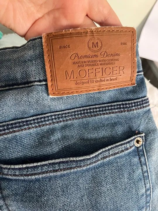 Calça Jeans Flare Azul M. Officer - Tamanho 42 - Foto 2