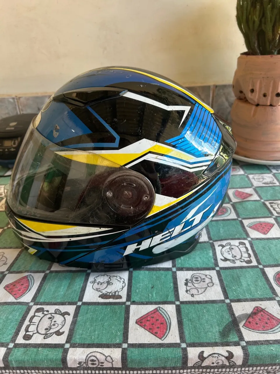Capacete Helt Azul e Preto