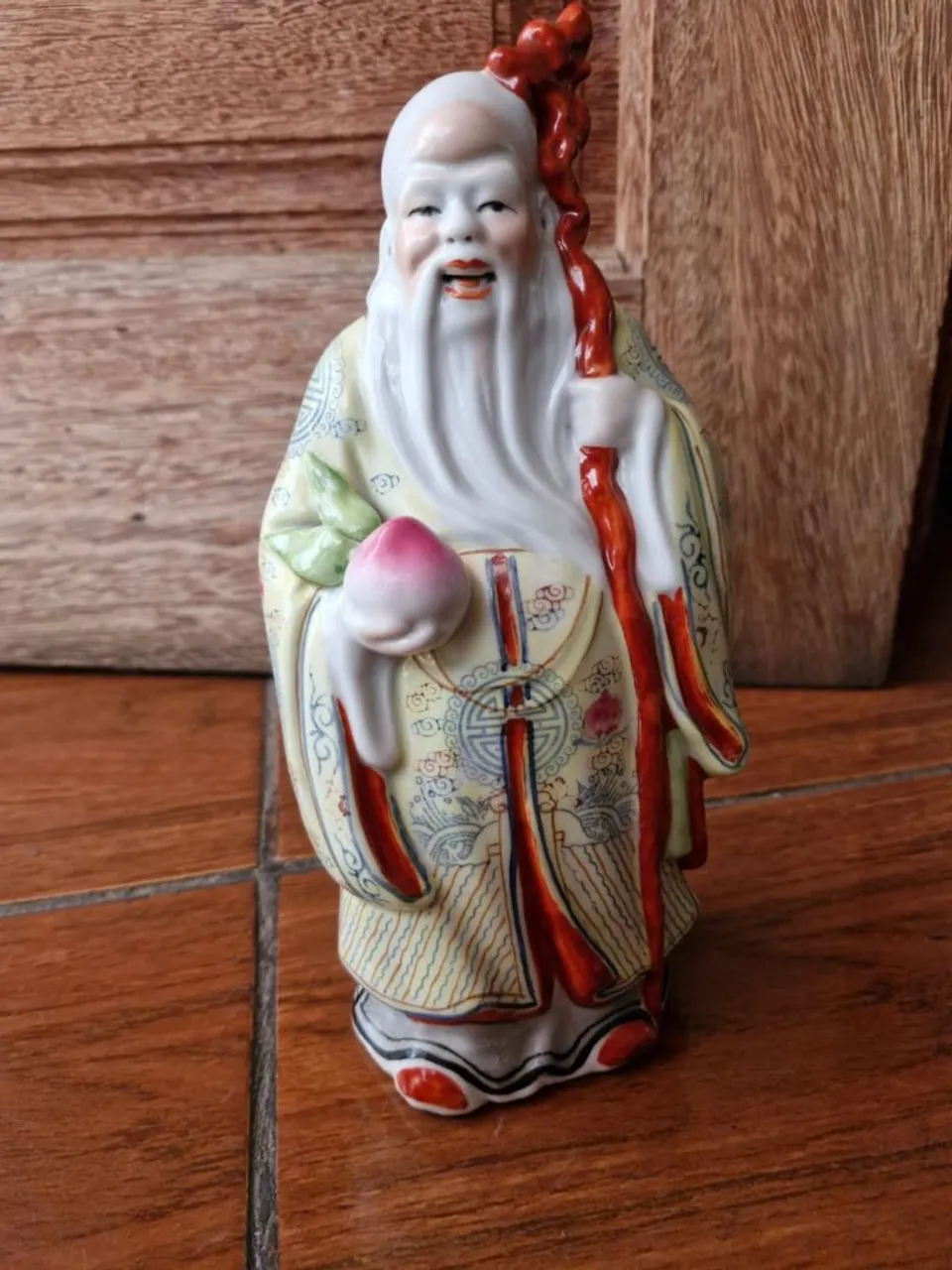Estátua de porcelana chinesa Deus da Longevidade