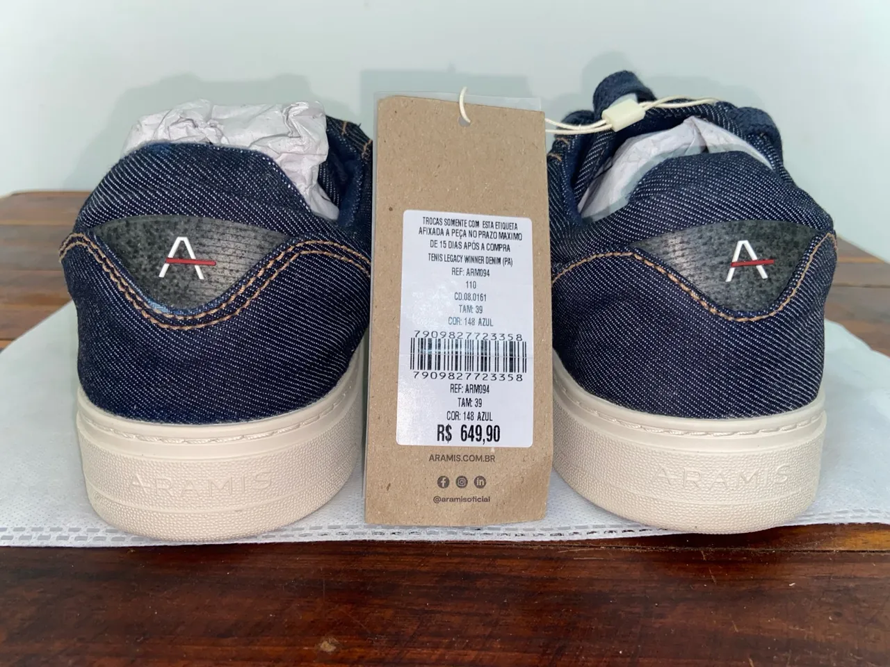 Tênis Aramis Legacy Winner Denim Azul - Novo
