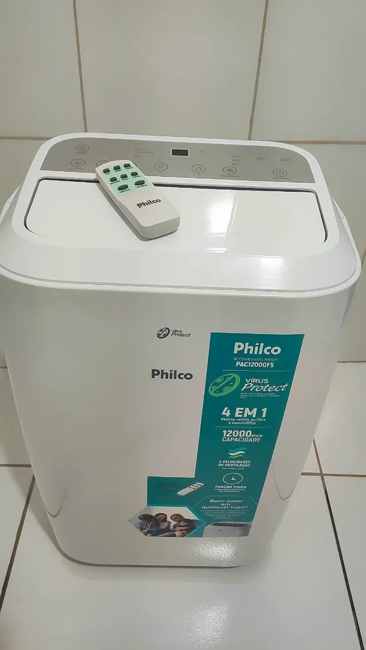Ar Condicionado Portátil Philco 12000BTUs 4 em 1