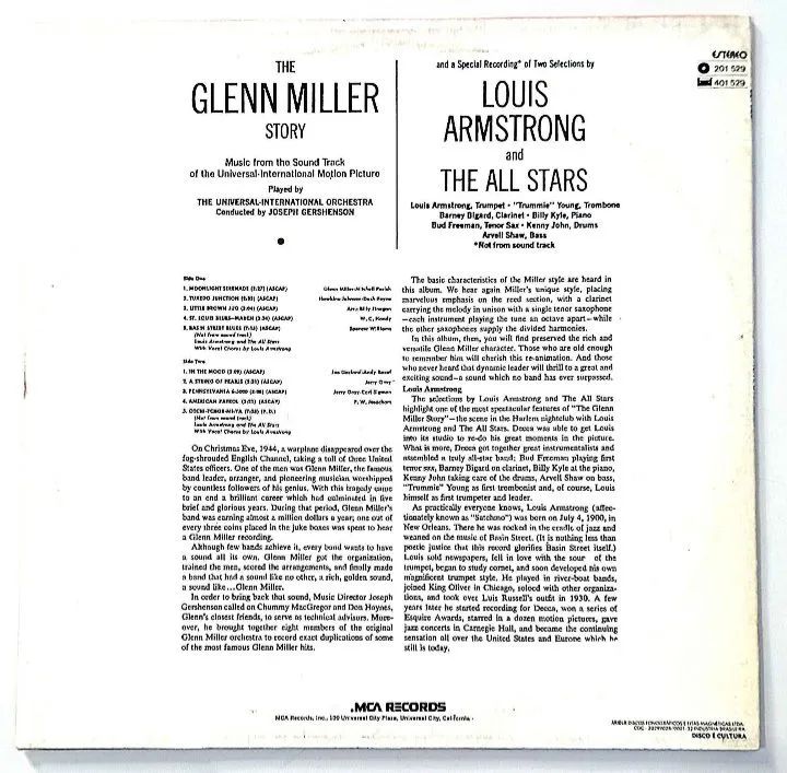 Disco de Vinil The Glenn Miller Story (Música e Lágrimas) - Trilha Sonora - Foto 2