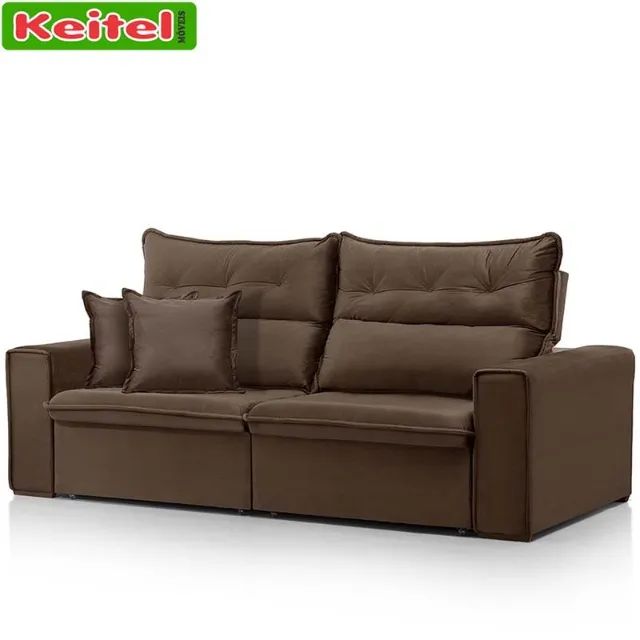 Sofá Retrátil e Reclinável 3 Lugares Charme Tabaco - Foto 3