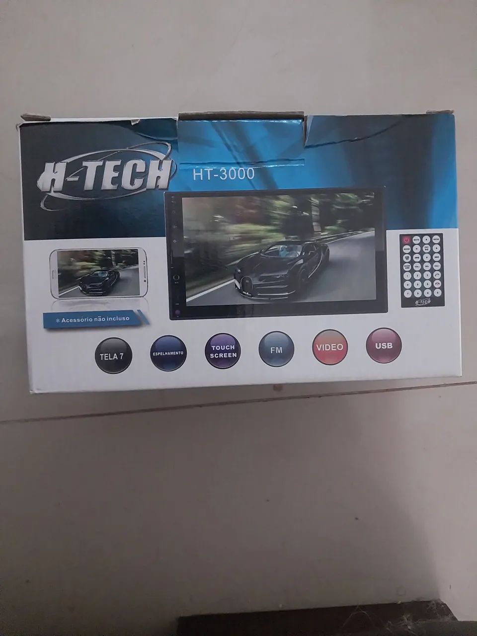 Player Multimídia para Carro H-Tech HT-3000 Tela 7 Polegadas