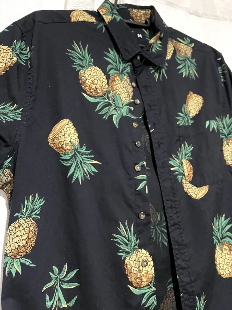 Camisa Preta com Abacaxi (C&A) M - Foto 4