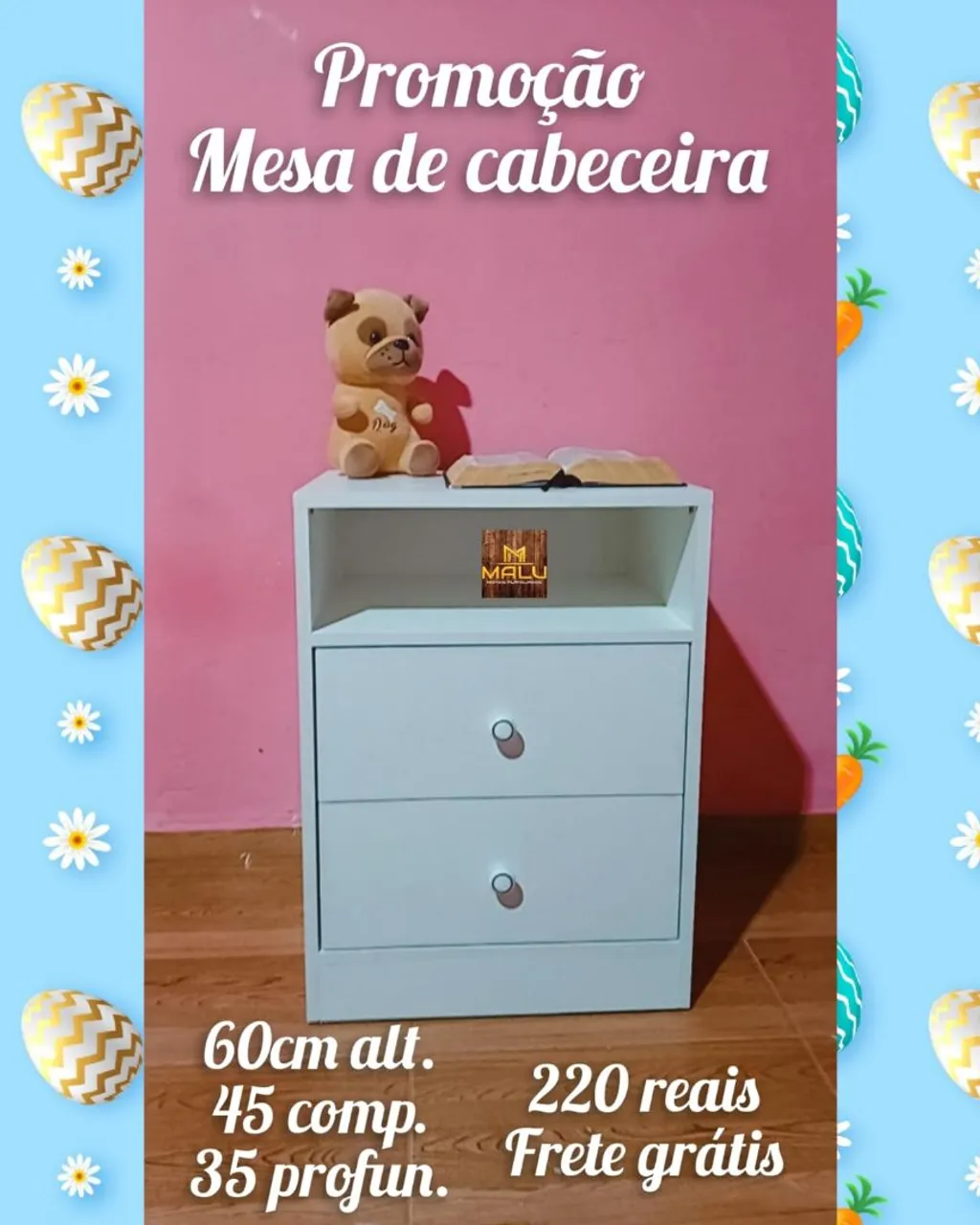 Mesa de Cabeceira 60cm - Promoção!