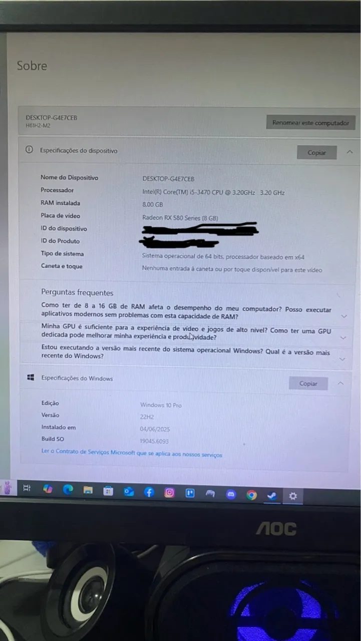 Vendo ou troco pc Game