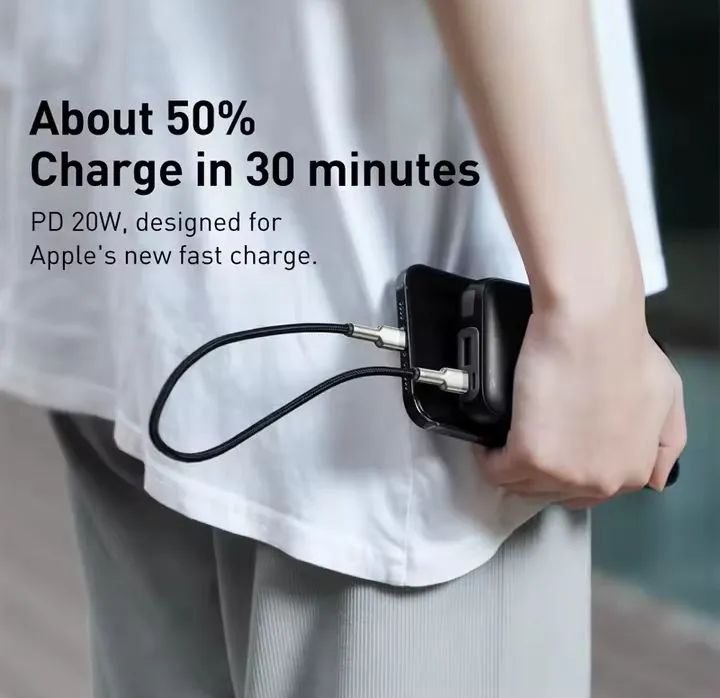 Cabo USB-C Lighting Baseus para iPhone 20w 2M - Foto 5