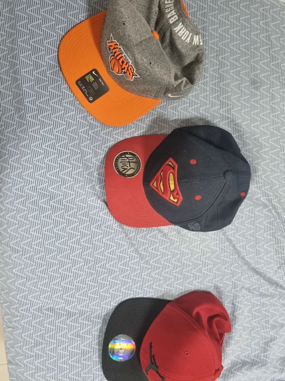 3 Bonés - NBA, Superman e Jordan - Raro! Original