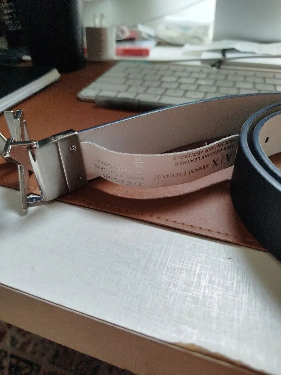 Cinto Armani Exchange Dupla Face Original EUA - Foto 3