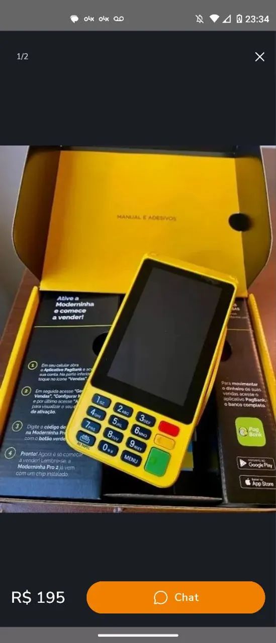 Máquina de cartão Moderninha pro 2