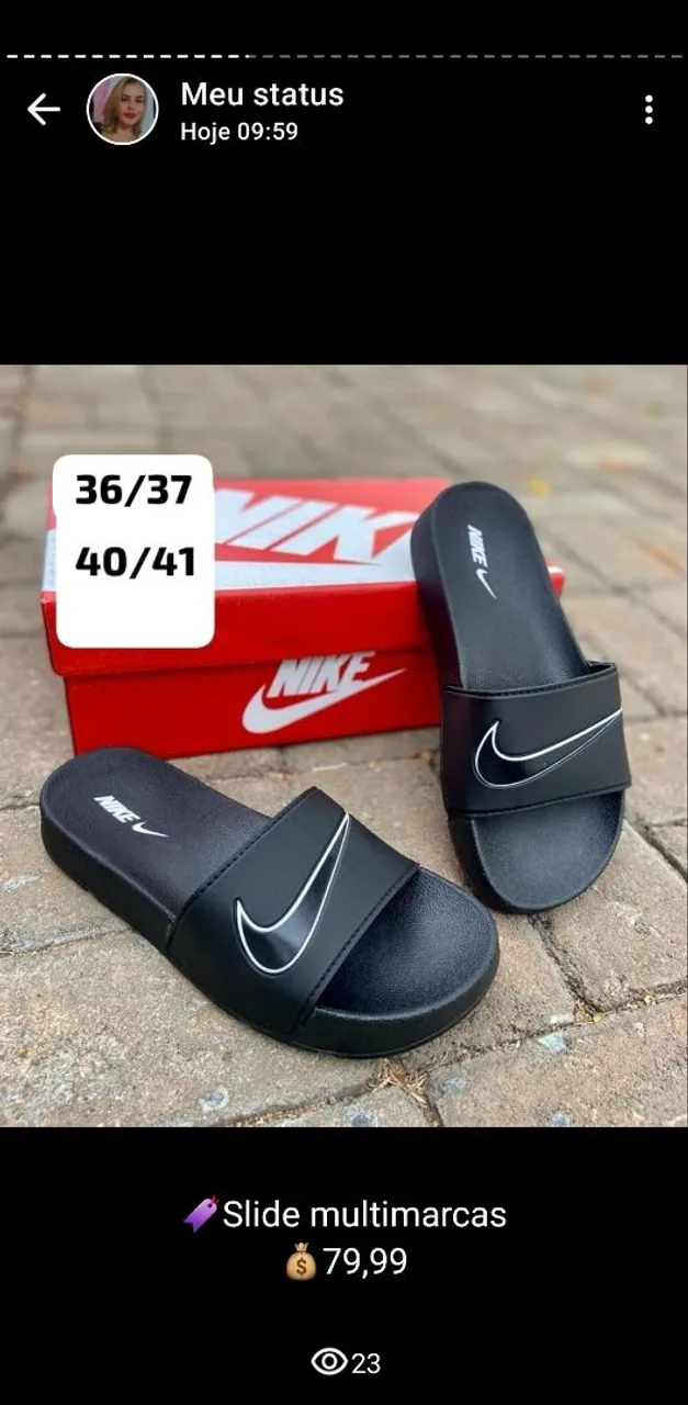 Slide Nike Preto