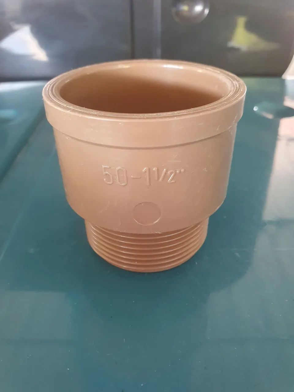 2 Adaptador pvc marrom 50mm X 1.1/2