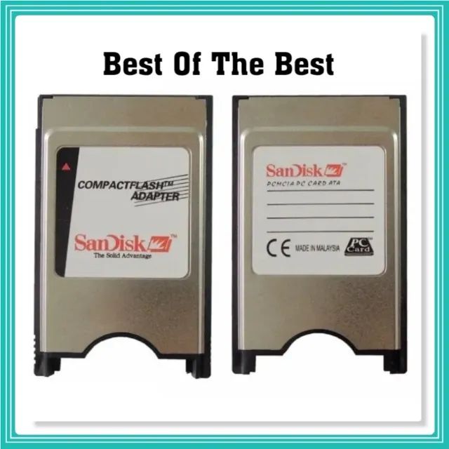 Adaptador e Leitor de Cartão de Memória Compact Flash para Entrada PCMCIA