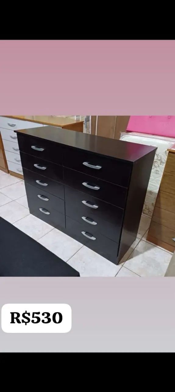 Cômoda Rosa com 6 Gavetas ,varias cores disponíveis  - Foto 2