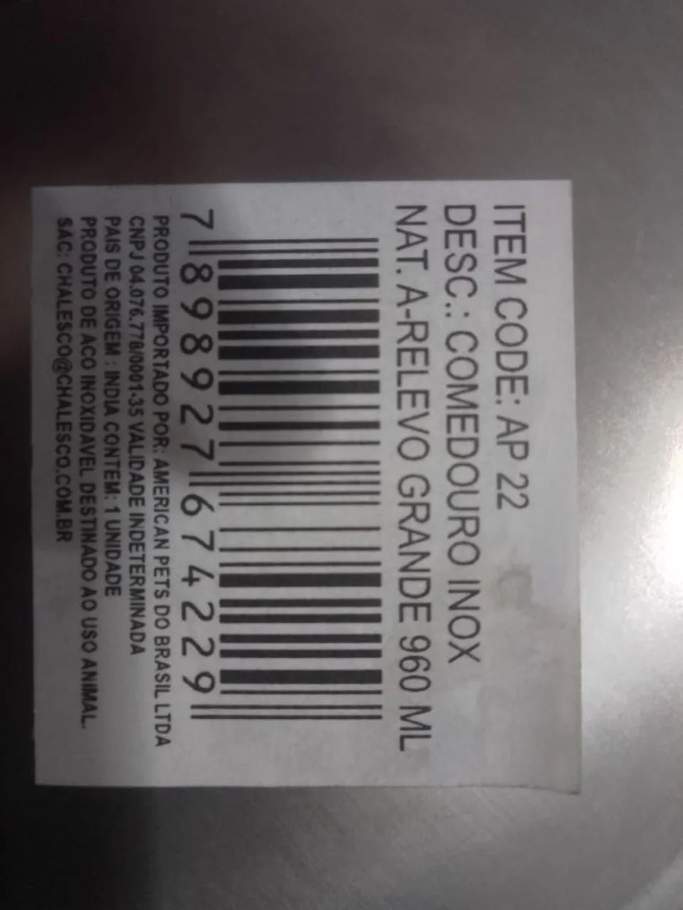 Comedouros em inox, com base de borracha  - Foto 3