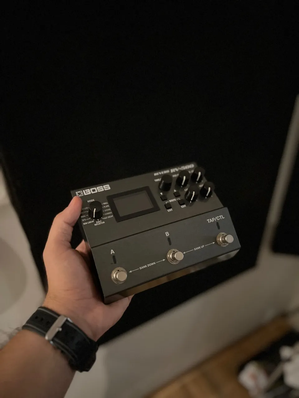 Pedal De Reverb e Delay Boss RV 500
