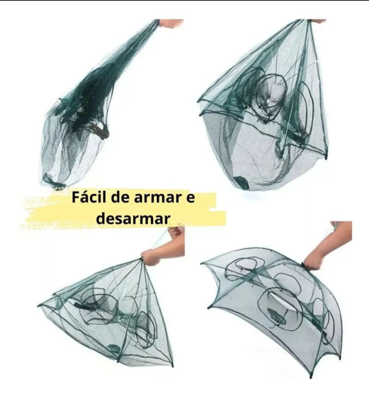 Armadilha Rede de Pesca Dobrável - Fácil, Prática e Resistente - Foto 3