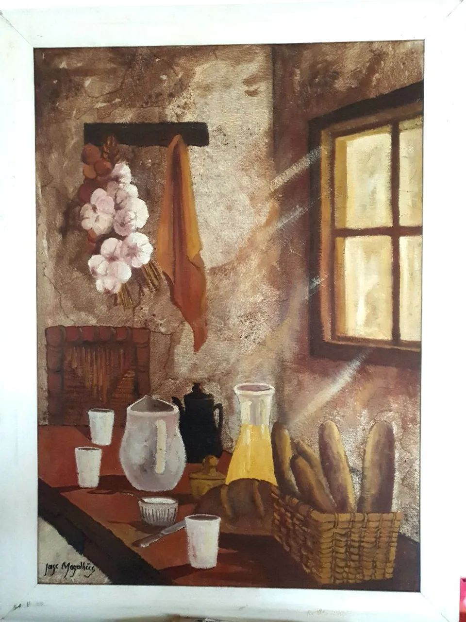 Obra de arte original - CAFÉ DA MANHÃ- técnica mista - 70 X 50 cm - R$ 1.100,00 