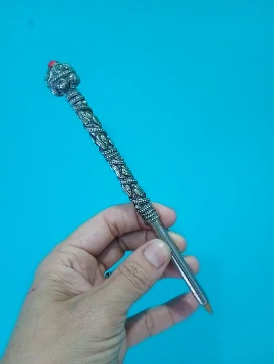 Antiga e Raríssima Caneta Espessurada a Prata - Foto 3