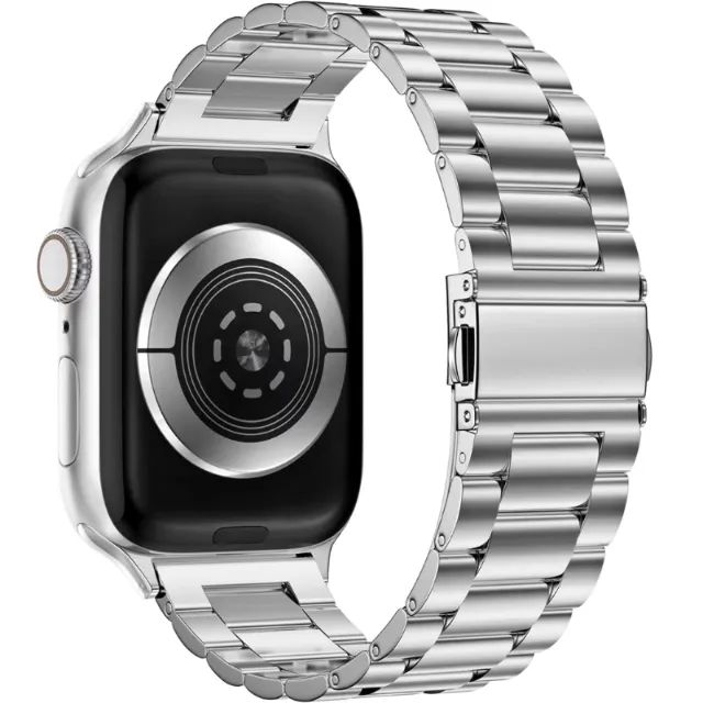 Pulseira Metálica 3 Elos para smartwach 42mm 44mm 45mm 47mm 49mm - Foto 4
