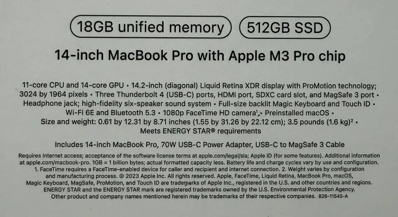 Macbook pro 14 polegadas chip m3 pro 18gb / 512gb LOJA FÍSICA bateria 100% ( 18 / 512 ) - Foto 6