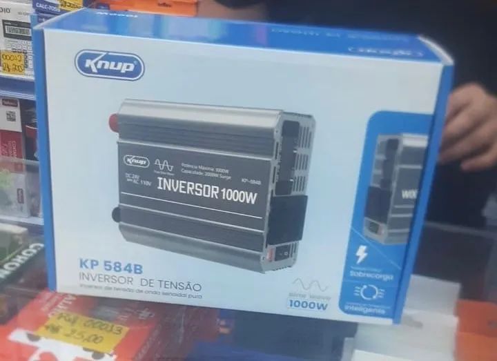 Inversor 1000w 24 pra 110 onda pura  - Foto 2