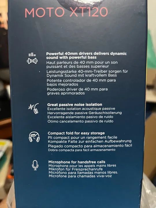 Fone de ouvido moto xt120 motorola headfone com fio - Foto 4