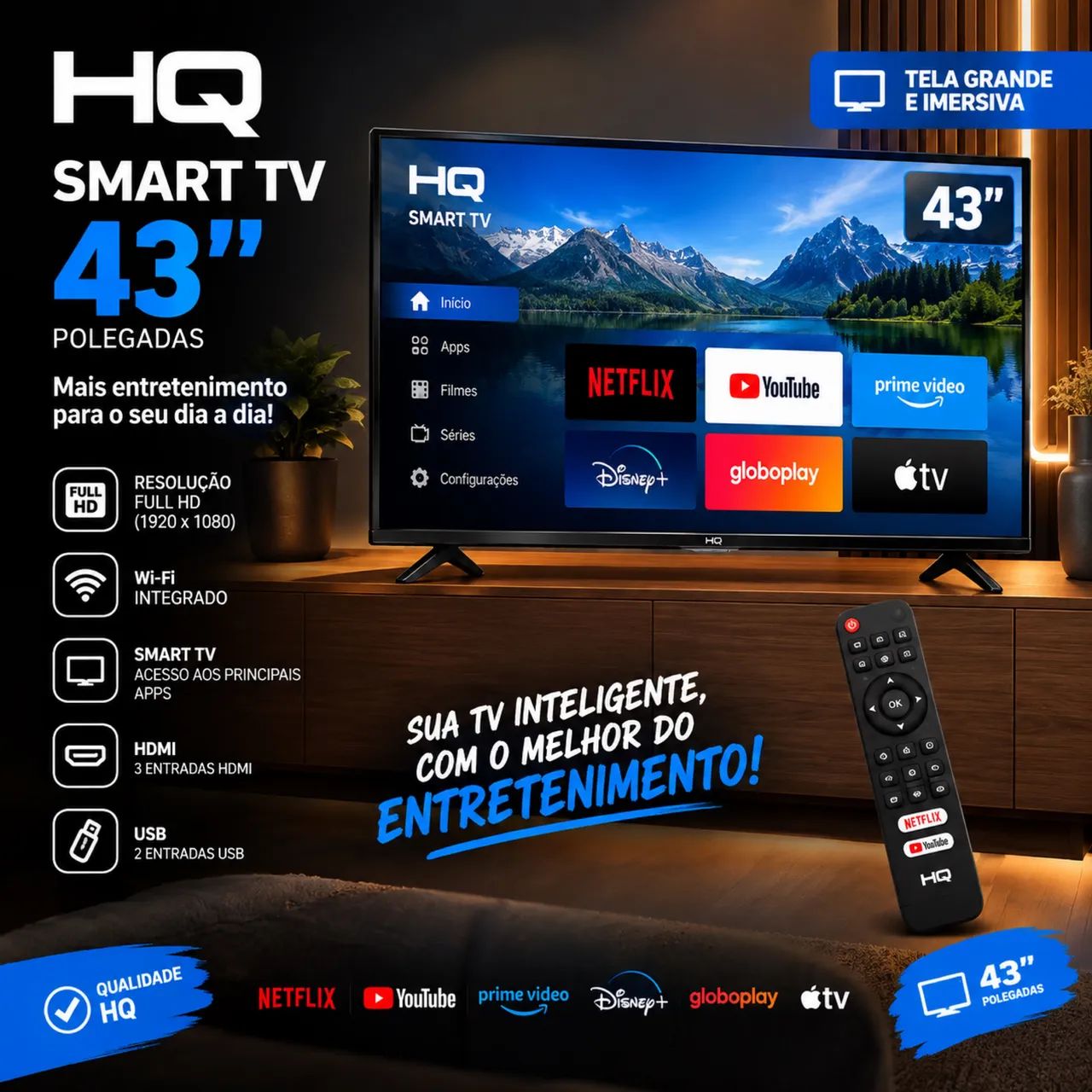 Televisão smart 43 Polegadas nova lacrada