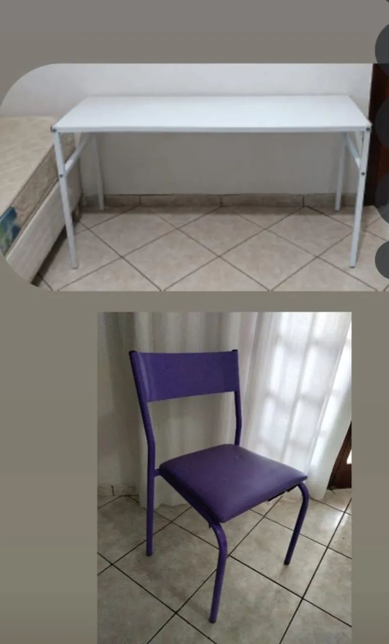 Mesa de Metalon com Cadeira 
