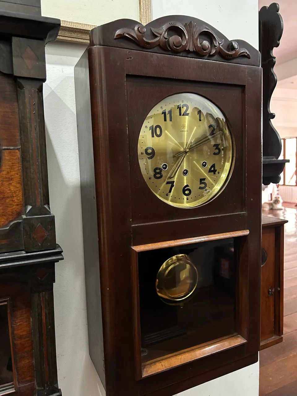 Lindo relógio de parede Junghans alemão carrilhão revisado  - Foto 2
