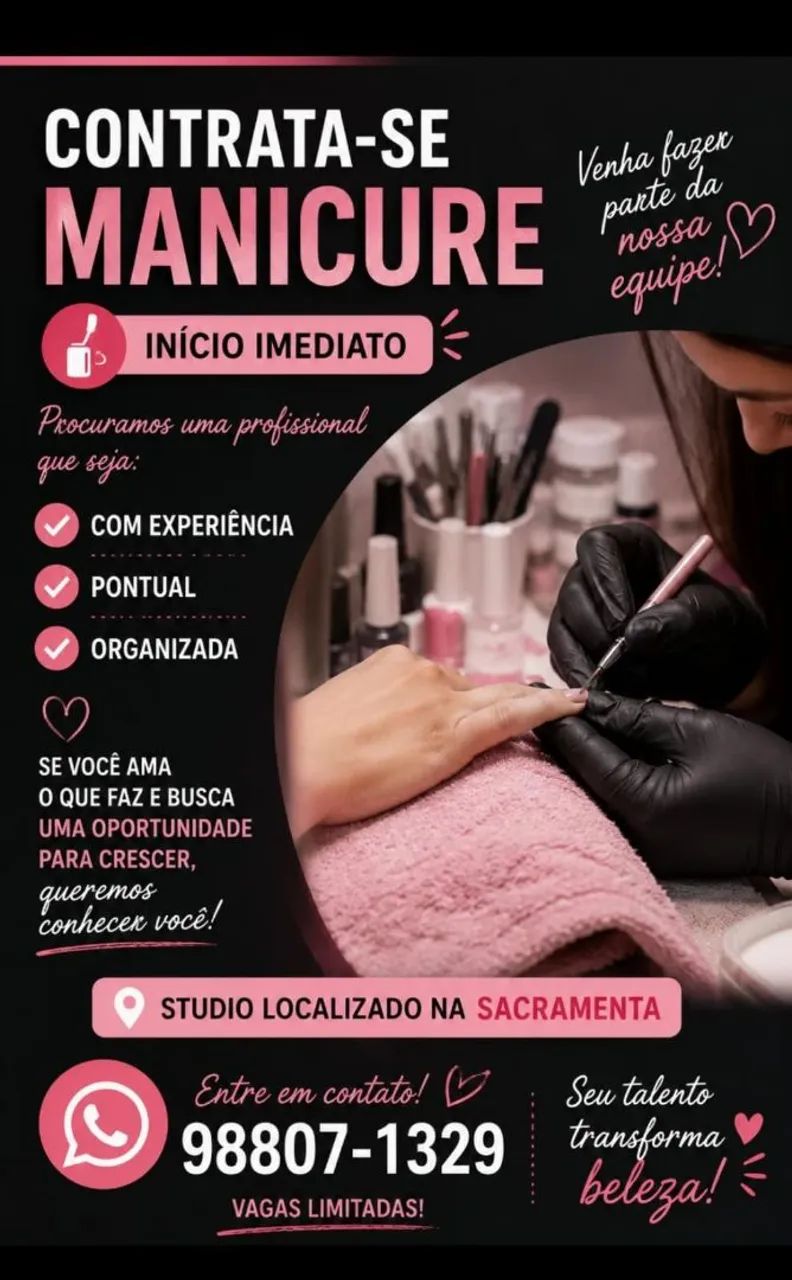 Vaga para Manicure 
