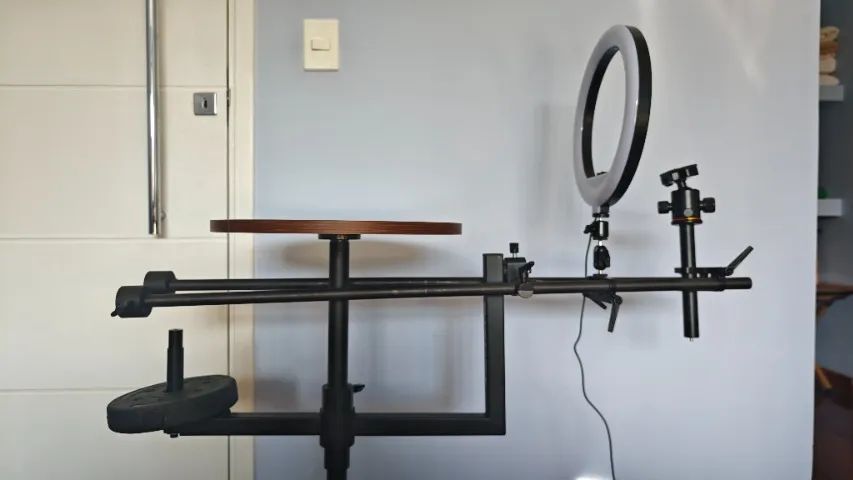 Plataforma 360° para Fotos e Vídeos de produtos com Ringlight Diversas regulagens