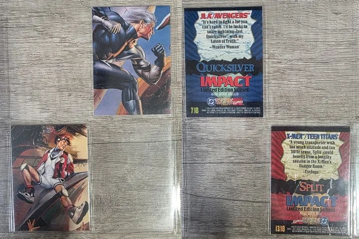 LOTE CARDS IMPACT - COLEÇÃO DC VS MARVEL 1995 - Foto 3