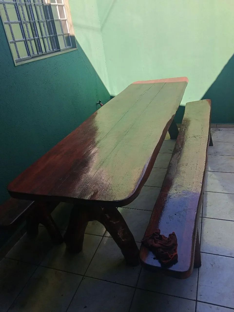 Mesa de madeira rústica - Foto 2