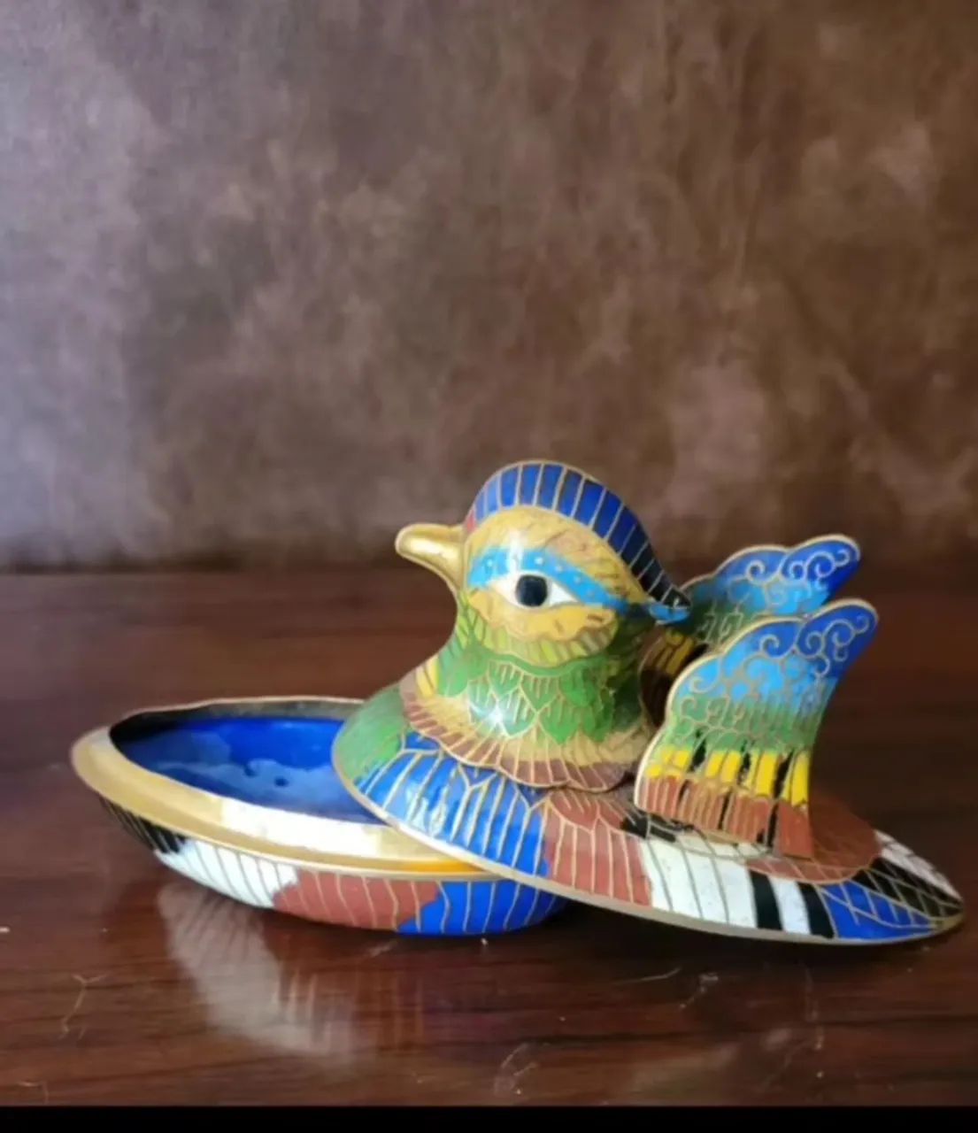 Casal de patos chineses em Cloisonné  - Foto 2