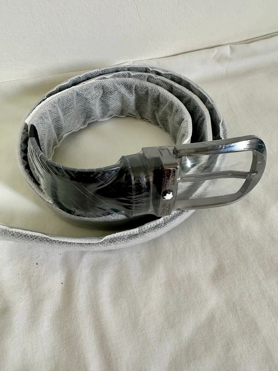 Cinto Montblanc Couro Preto - Foto 3