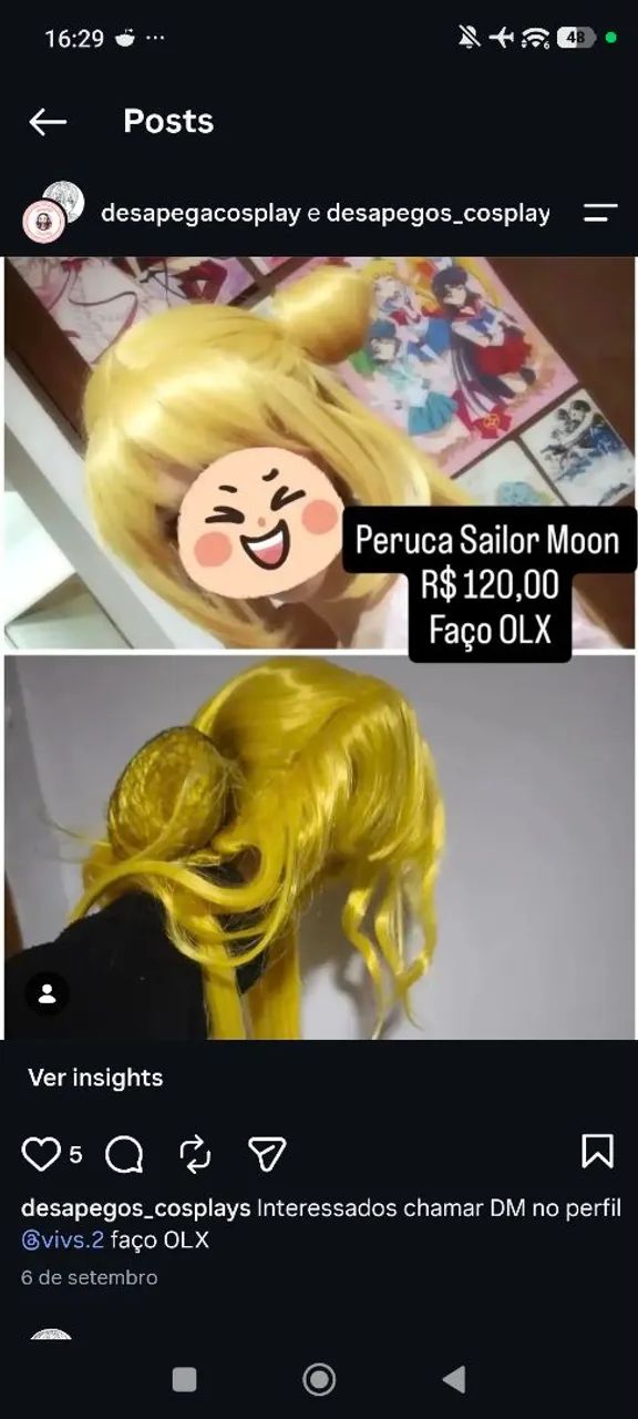 Peruca Sailor Moon