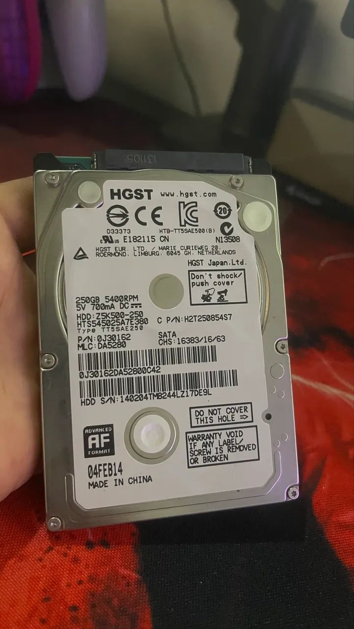 HD SATA 2,5 256GB